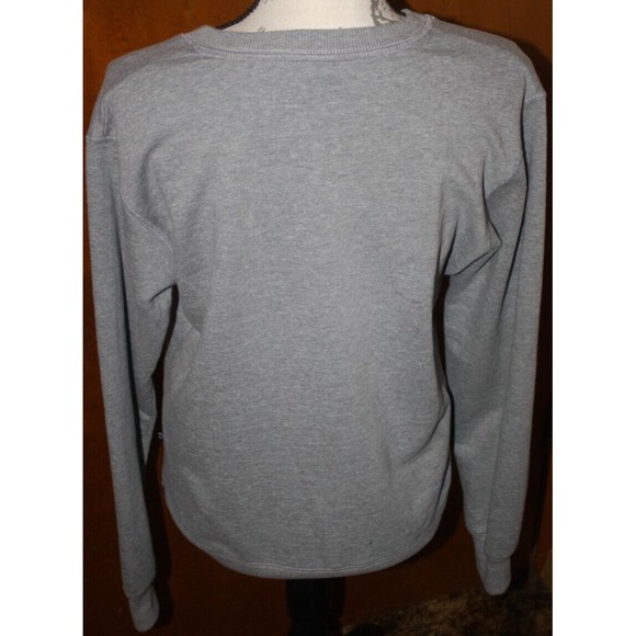 Women's Gray Sweat Shirt Sz Large Bears Lake of the Woods Baudette Tie Front GUC - Picture 5 of 6